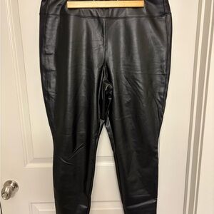 GAP Black Faux Leather Pants